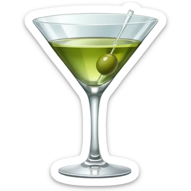 martini glass sticker