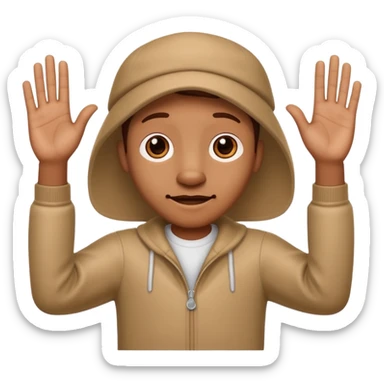 Que dawg with hands up sticker