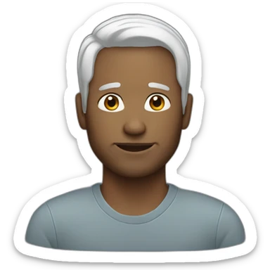 Less hair male 40 years old sticker