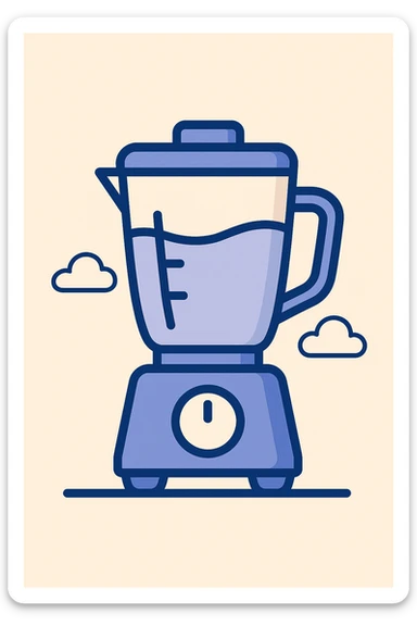 licuadora, electrodoméstico, estilo flat, moderno sticker
