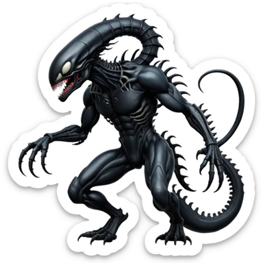  Venom-Xenomorph-hybrid-fantasy-creature (full body) sticker
