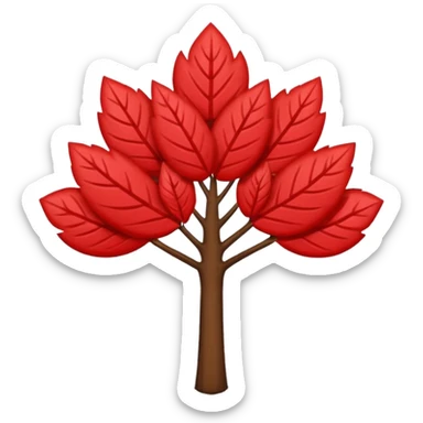 Un trébol de cinco hojas rojo sticker