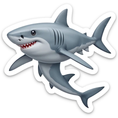 Shark with shoes on  sticker