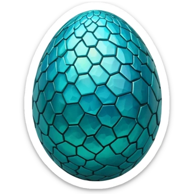 cracked blue dragon egg sticker