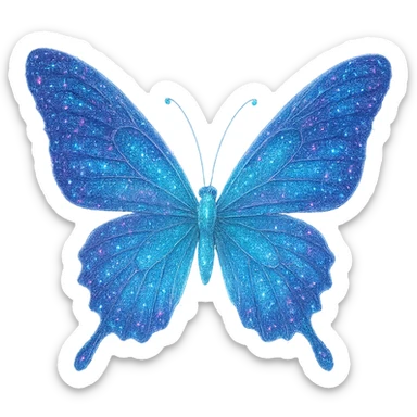sparkling butterfly sticker