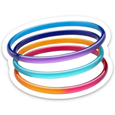   Colourfull Slim Glass Bangles set sticker