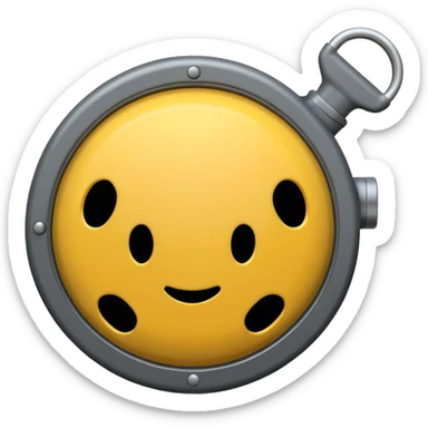 military pressure mine, visible screws and technical details, emoji style sticker
