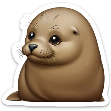 Seal Looking back with side eyes looking guilty sticker
