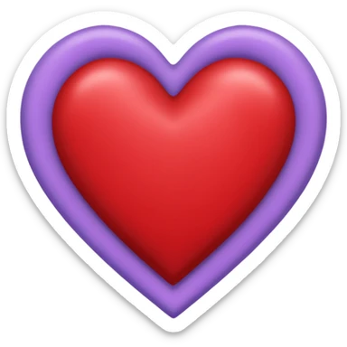 heart with a velvet lavender border sticker