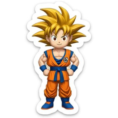 Son Goku avec un menu mcdo sticker