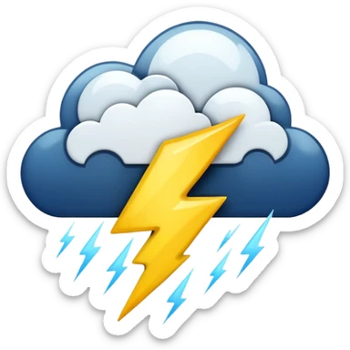 Thunder Flash on a rainy night  sticker