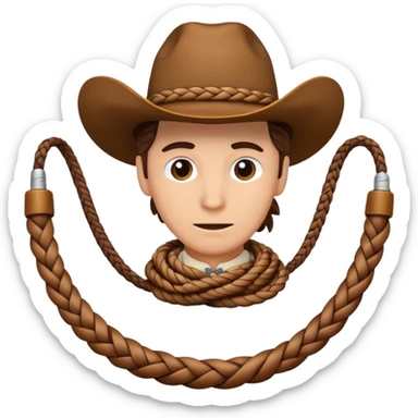 a cowboy lasso sticker