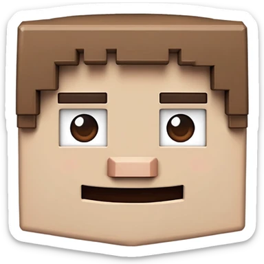 Minecraft character with a happy expression sticker