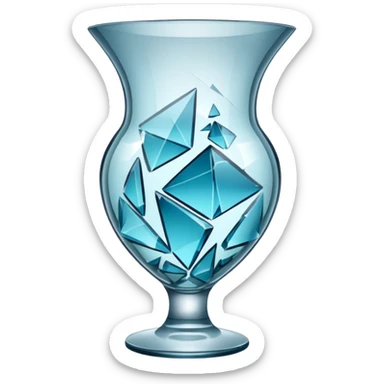 shattered glass vase sticker