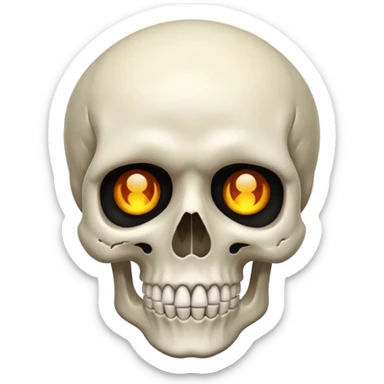 Nervous skull sticker