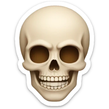 create an emoji with a skull and make him smirk sticker