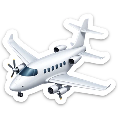 aircraft emoji that is white only  sticker
