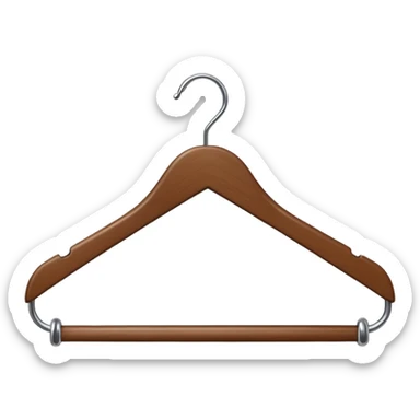 Hanger emoji wooden and angle sticker