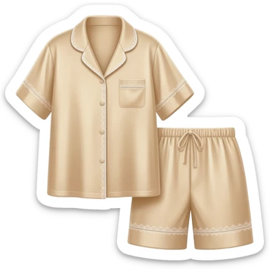 Champagne-colored pajamas sticker