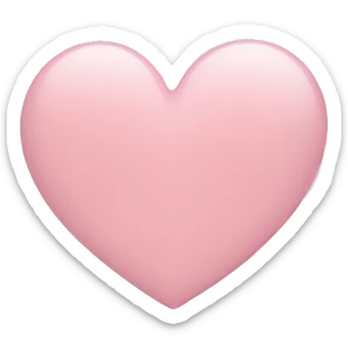 light pink heart sticker