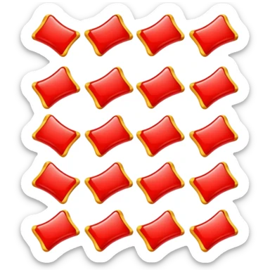 Red chips emoji render sticker
