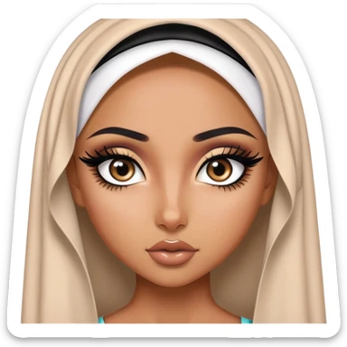 arabian, pretty eyes, black eyeliner, pretty bratz baddie sticker