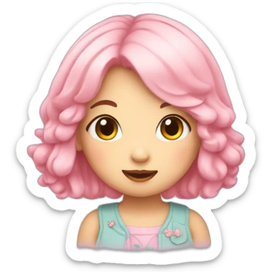 Kawaii girl sticker