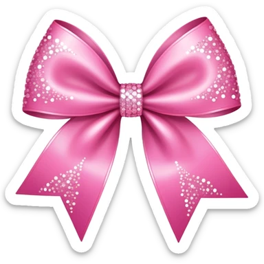 Pink bow with sparkles sticker