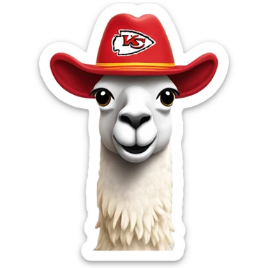 Kansas City chiefs llama  sticker