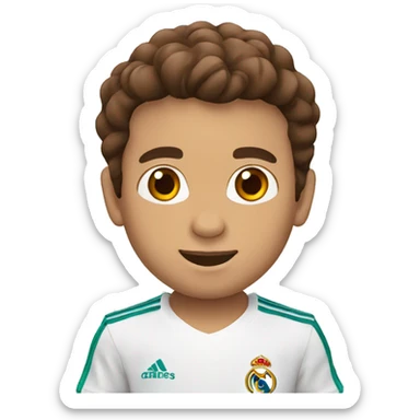 niño Del Real Madrid 7 años con el pelo marron sticker