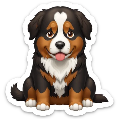 Puking Bernese mountain dog sticker