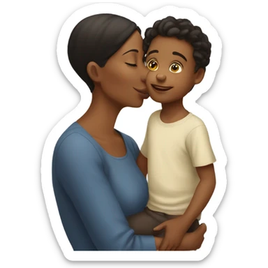 Mother Kiss son sticker