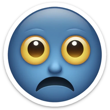 Circle face with one eye twitching from the bottom sticker