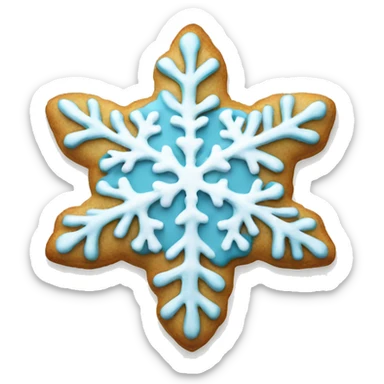 snowflake cookie sticker