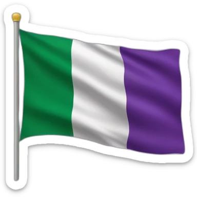 Nigeria flag in purple sticker