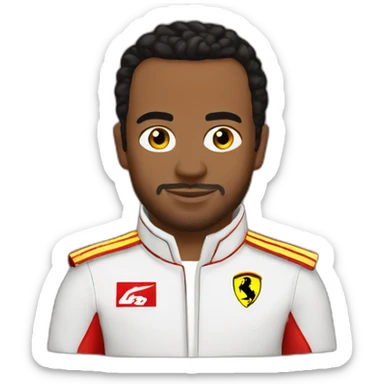 hamilton in ferrari sticker