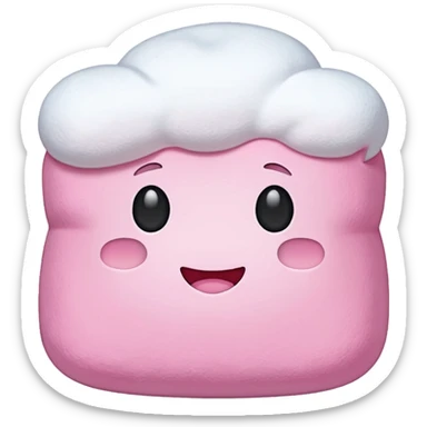 pink marshmallow sticker