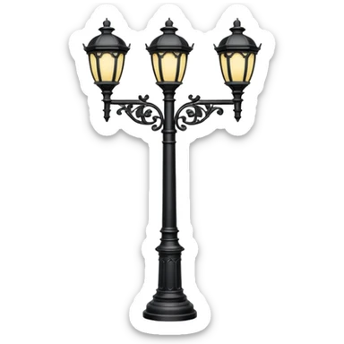 Different classic street lamp post sticker