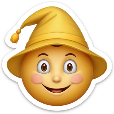 Cornball with brown smiling head on top sticker