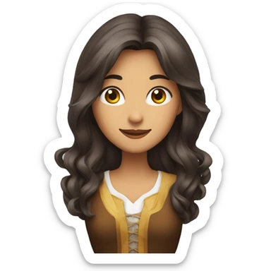 sorcière brune heureuse sticker