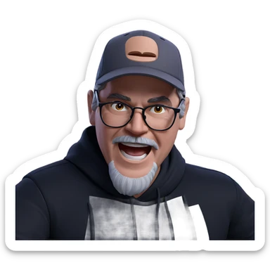 parody of a stylish guy sticker