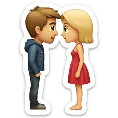 boyfriend and girlfriend kissing sticker