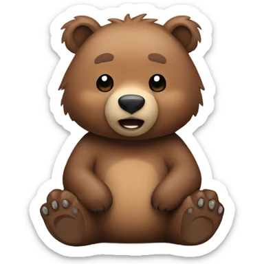 cute grizzly bear sticker