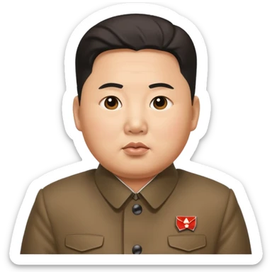 photorealistic Kim Jong-un sticker