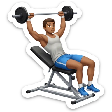 guy incline chest fly exercise sticker