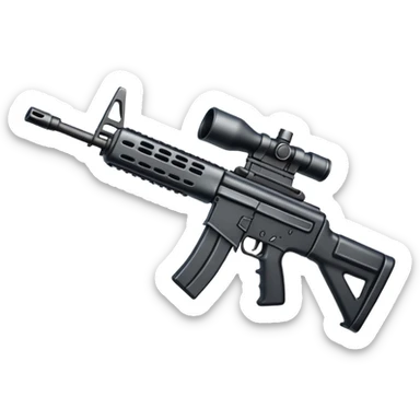 Combat assault rifle weapon sticker