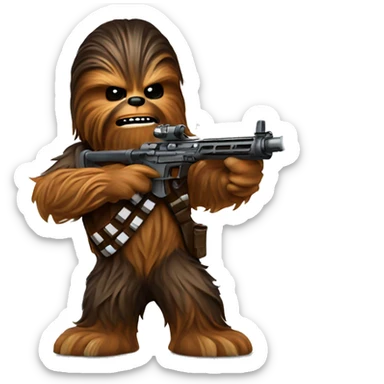 Chewbacca shooting sticker