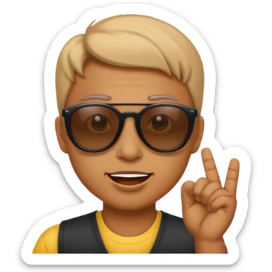 A person with sun glasses mewing sticker