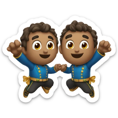 2 manos arriba celebrando sticker