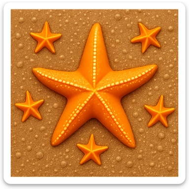 Make the sand look wet from a top-down view in the style of apple emojis. Keep the background transparent if present. sticker